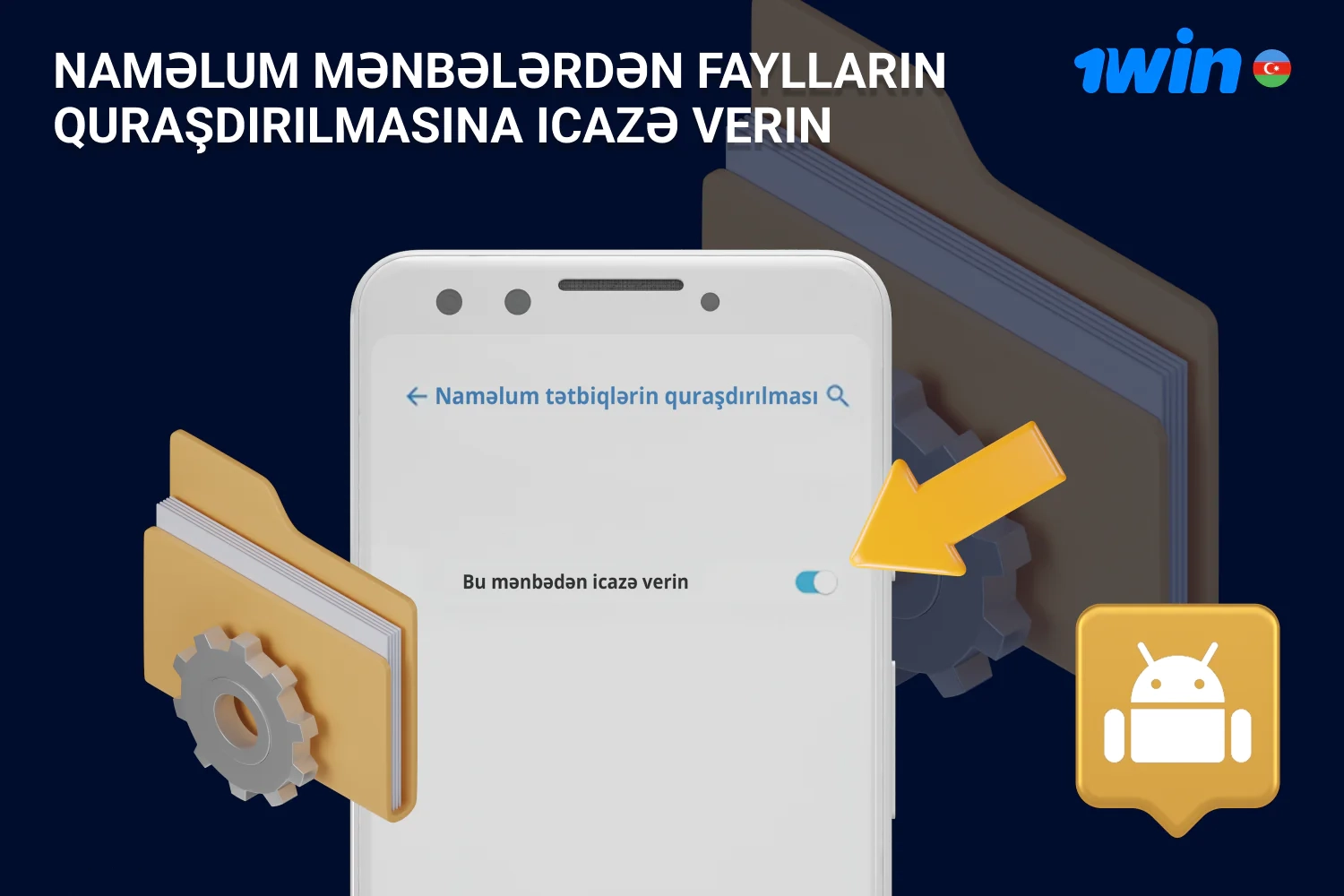 Naməlum mənbələrdən faylların quraşdırılmasına icazə verərək prosesi aktivləşdirin